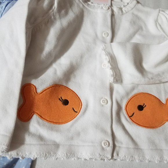 Gymboree Little Goldfish NWT 18-24 Month Romper & sweater set. - Picture 7 of 10